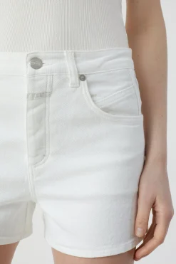 Denim Hot Pants A Broderie