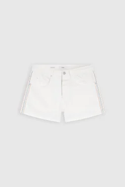 Denim Hot Pants A Broderie