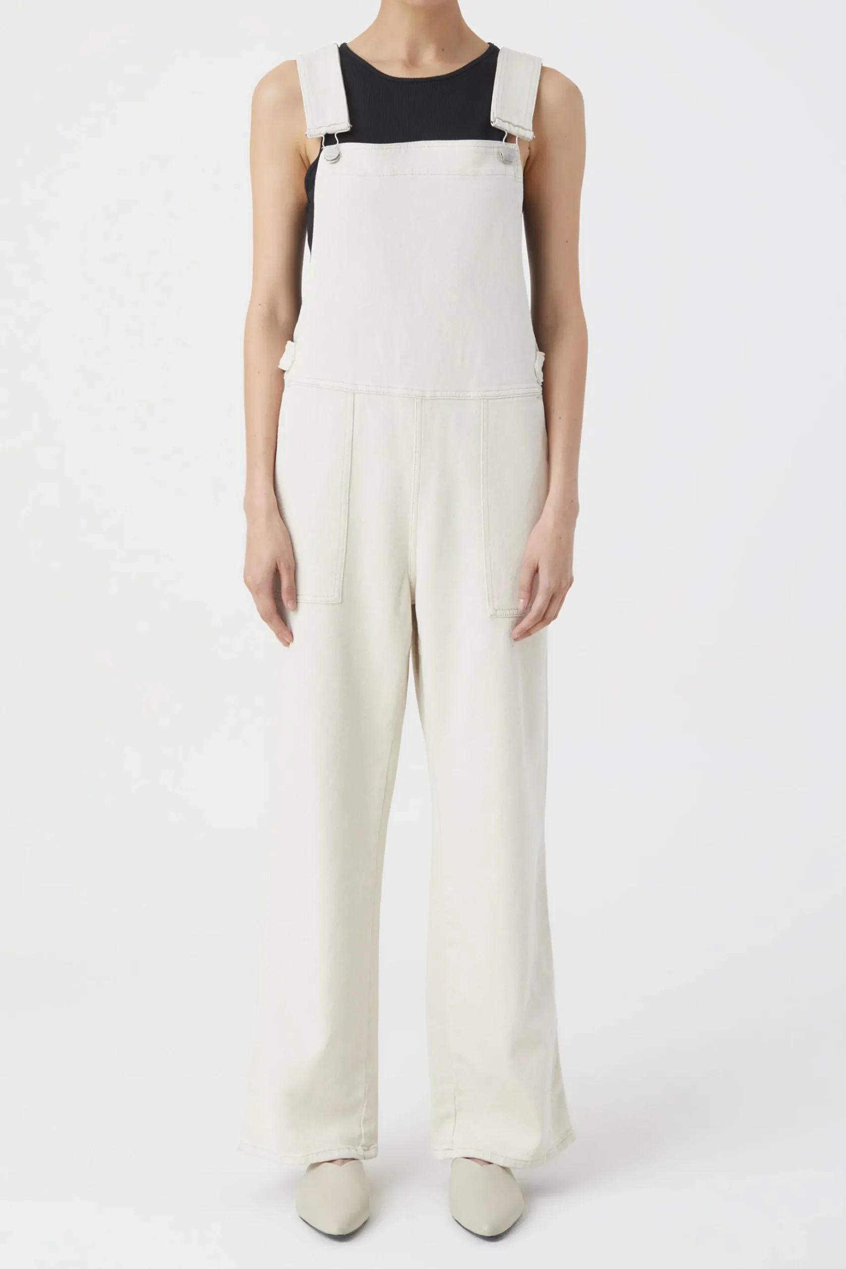 Ecru Denim Dungarees