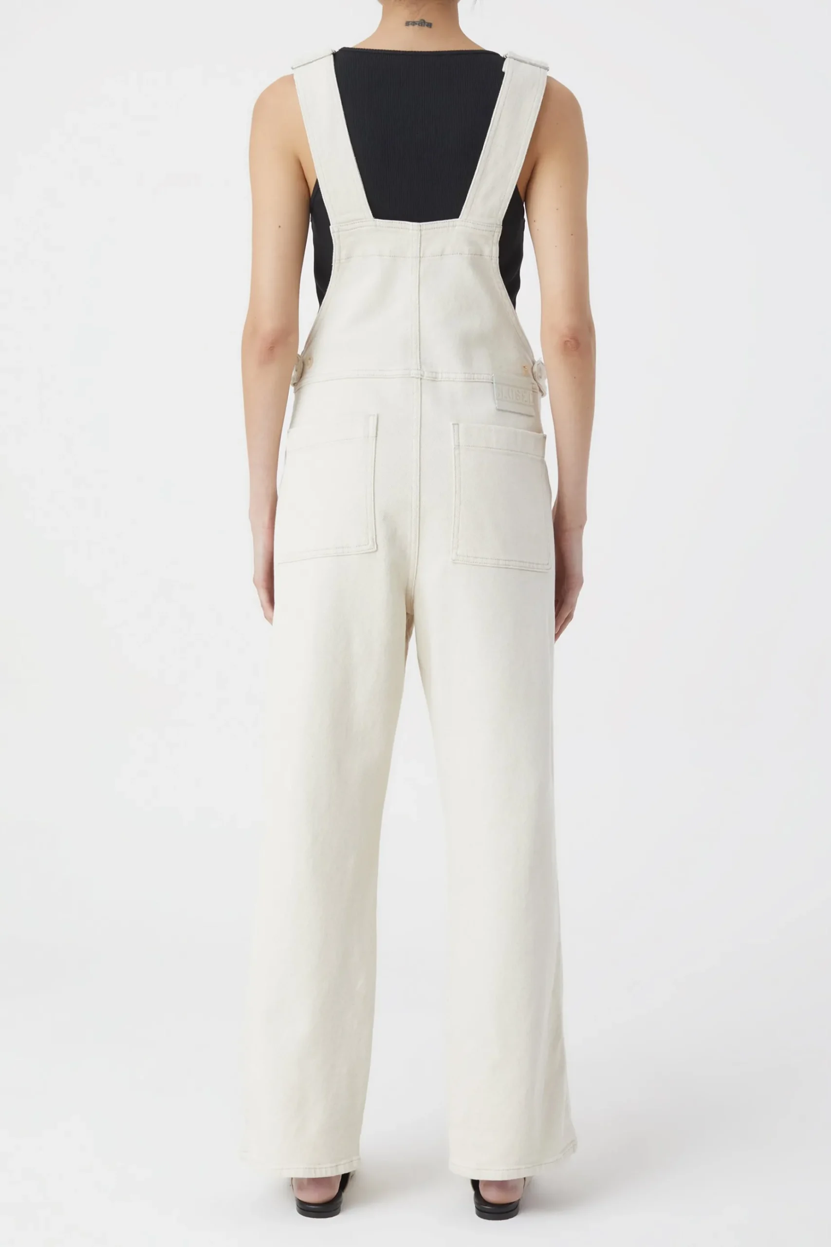 Ecru Denim Dungarees