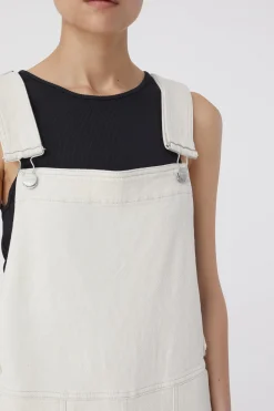 Ecru Denim Dungarees