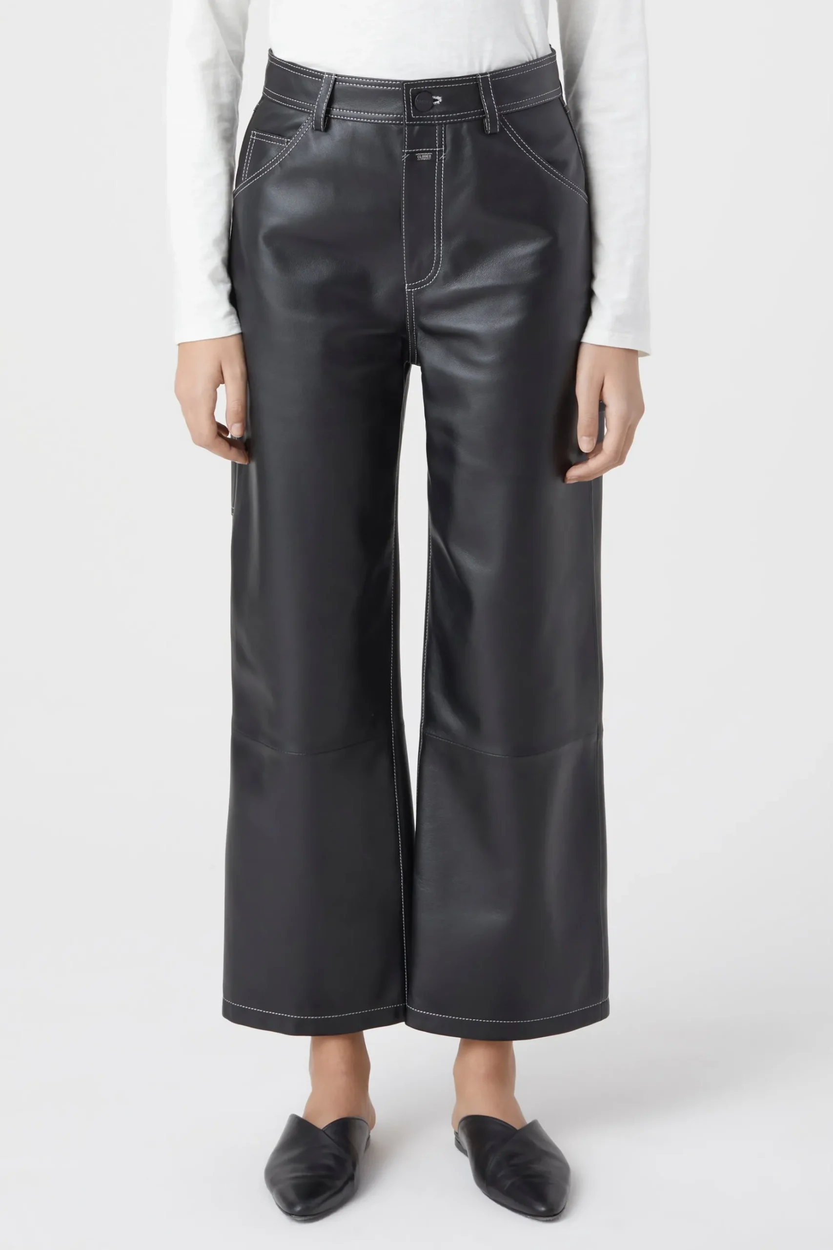 Pantalon En Cuir Neige