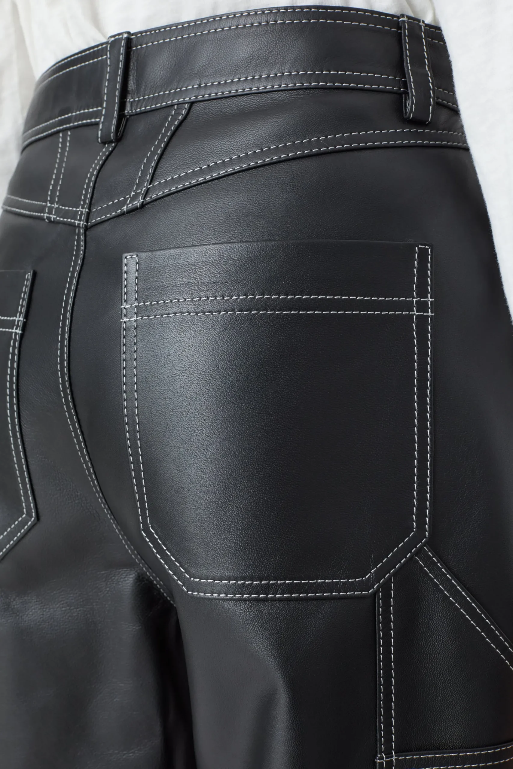 Pantalon En Cuir Neige