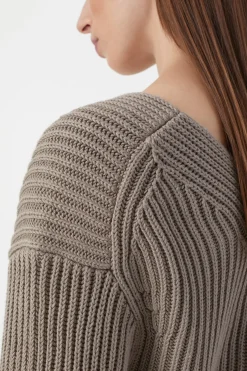 Pull Col En V Coton Bio