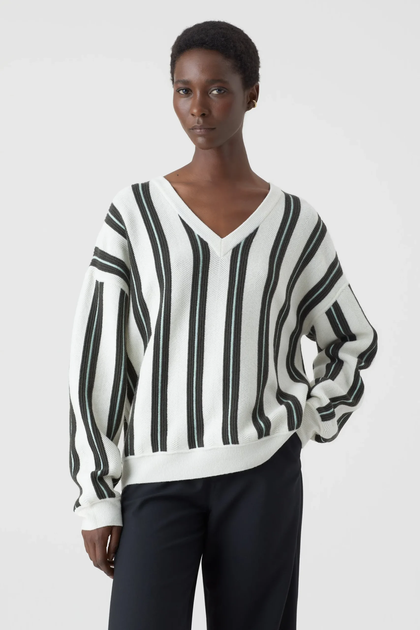 Pull En Tricot A Rayures