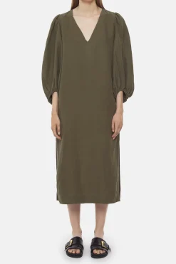 Robe En Lin Et Soie