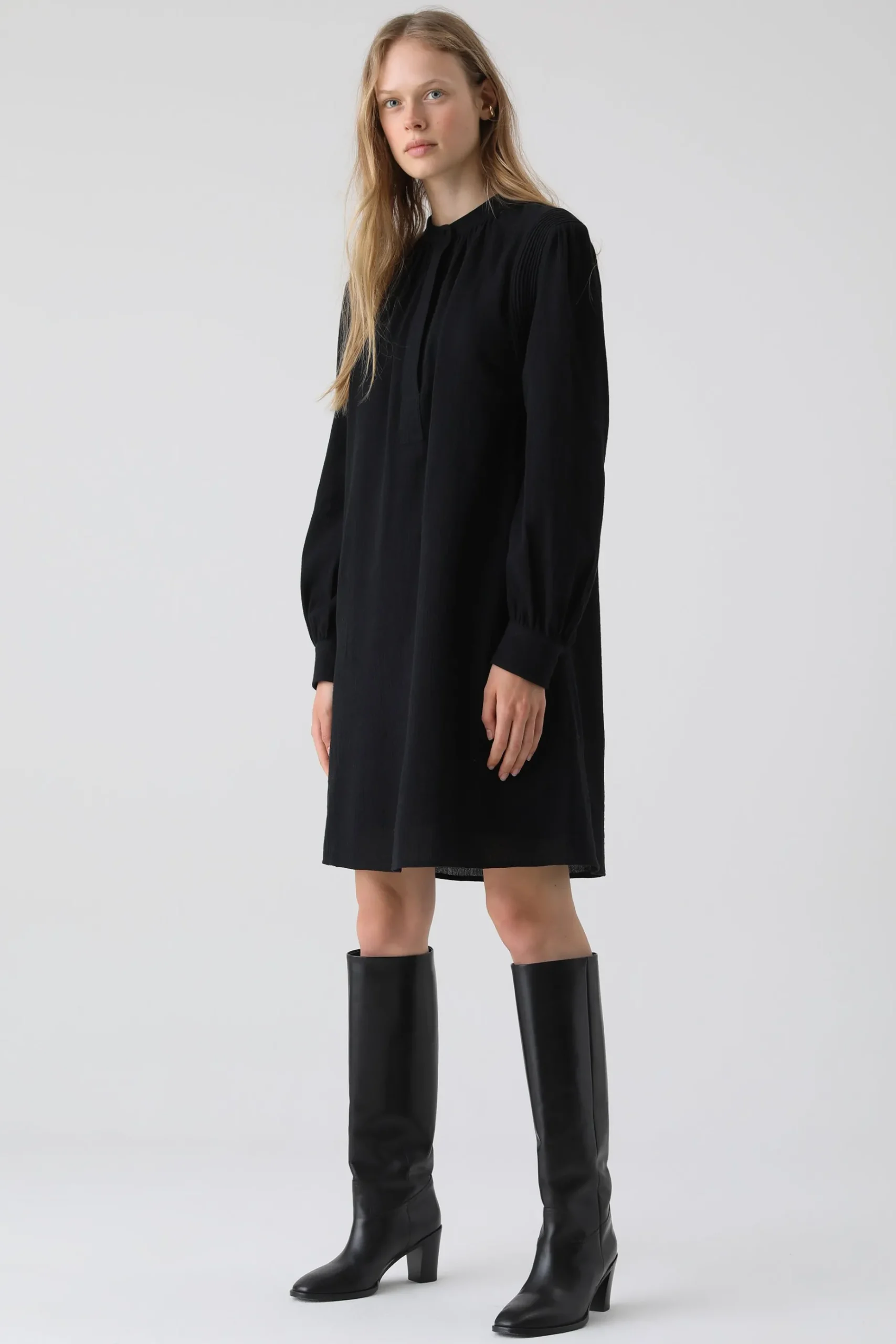 Robe En Tissu Crepe-Coton