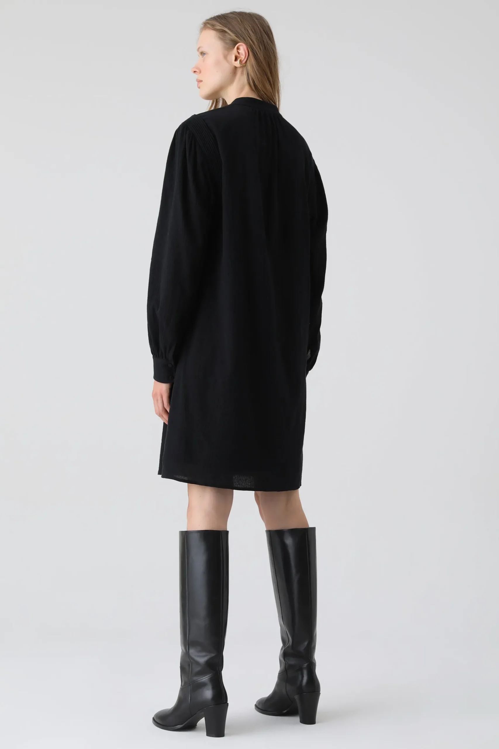 Robe En Tissu Crepe-Coton