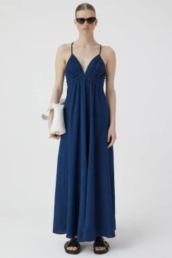 Robe Maxi En Lin & Coton