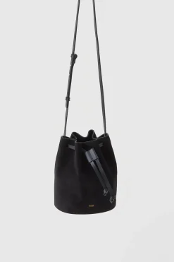 Sac Seau En Cuir Velours