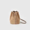Sac Seau En Cuir Velours