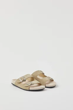 Sandales En Cuir Velours Souple
