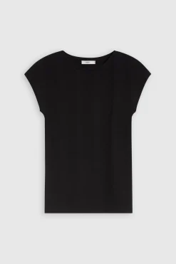 T-Shirt En Maille Cotelee