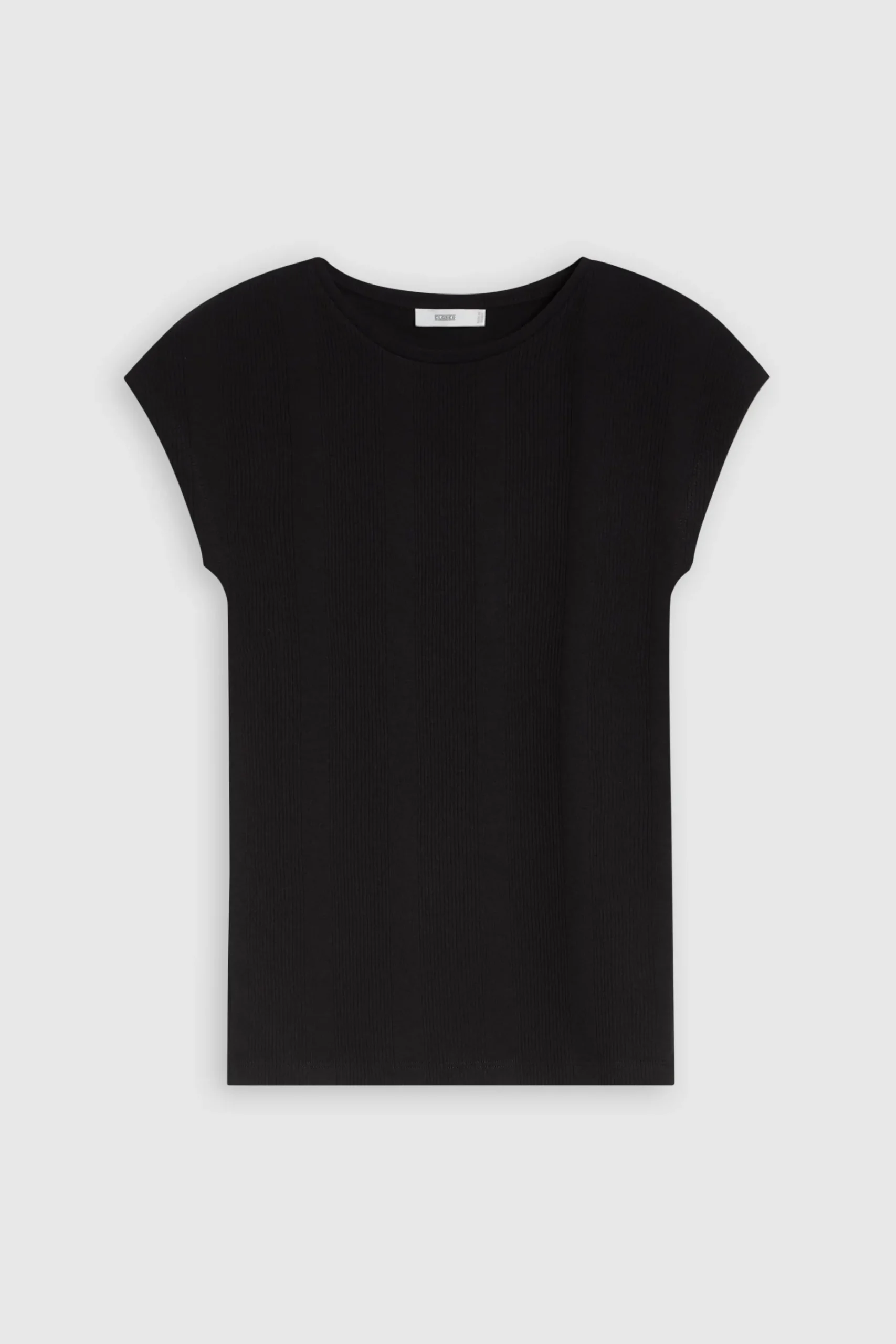 T-Shirt En Maille Cotelee