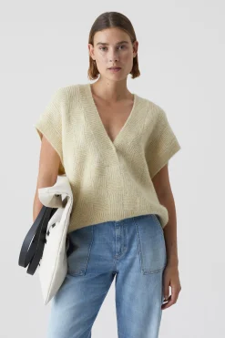 V-Pullover Sans Manches